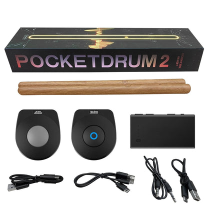 Elevate Your Drumming Experience with the Aeroband Pocketdrum 2 MAX - The Ultimate Portable Electronic Drum Set with Sticks, Foot Pedals & Bluetooth Connectivity!
