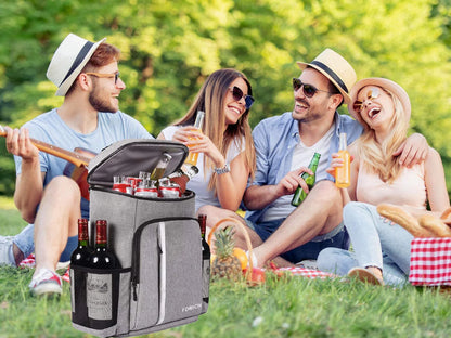 Family enjoying Insulated Waterproof Backpack Cooler Bag 