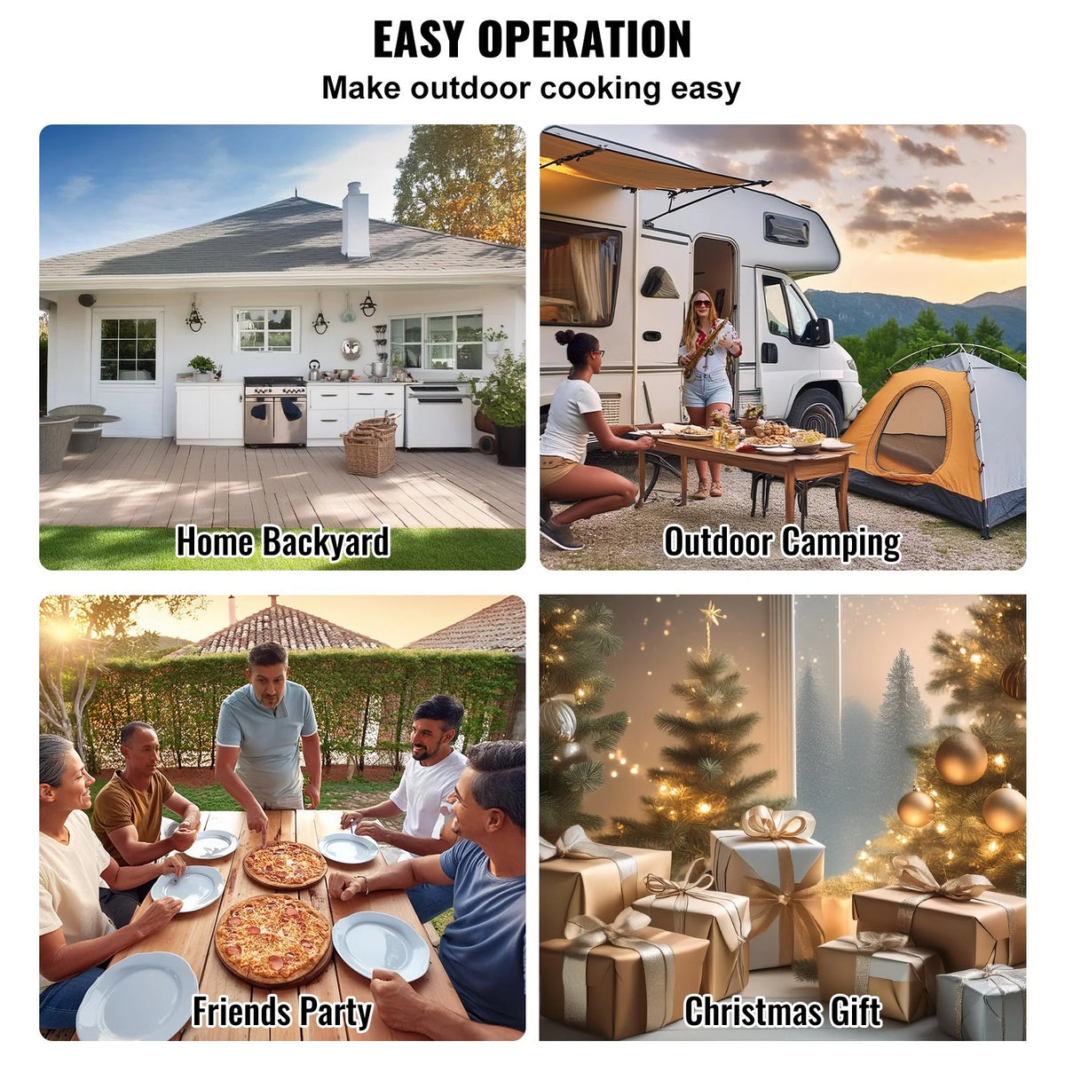 VEVOR Portable Outdoor Wood Pellet Pizza Oven