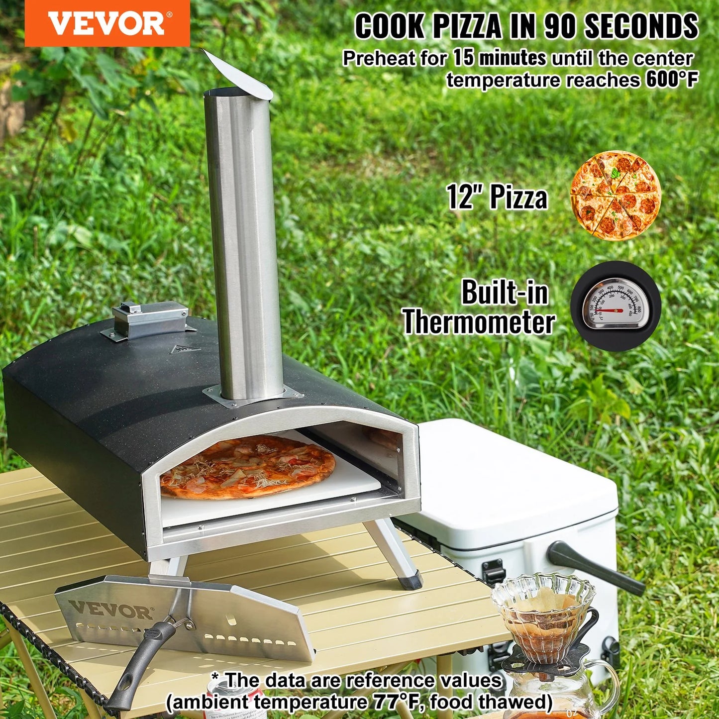 VEVOR Portable Outdoor Wood Pellet Pizza Oven