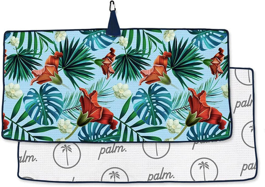 Golf Microfiber Golf Towel with Carabiner Clip | 14 X 36 Inches| Premium Quality | Waffle Pattern