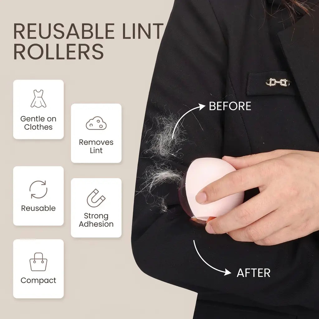 Ultimate Reusable Lint Roller - Washable Gel Pet Hair & Dust Remover