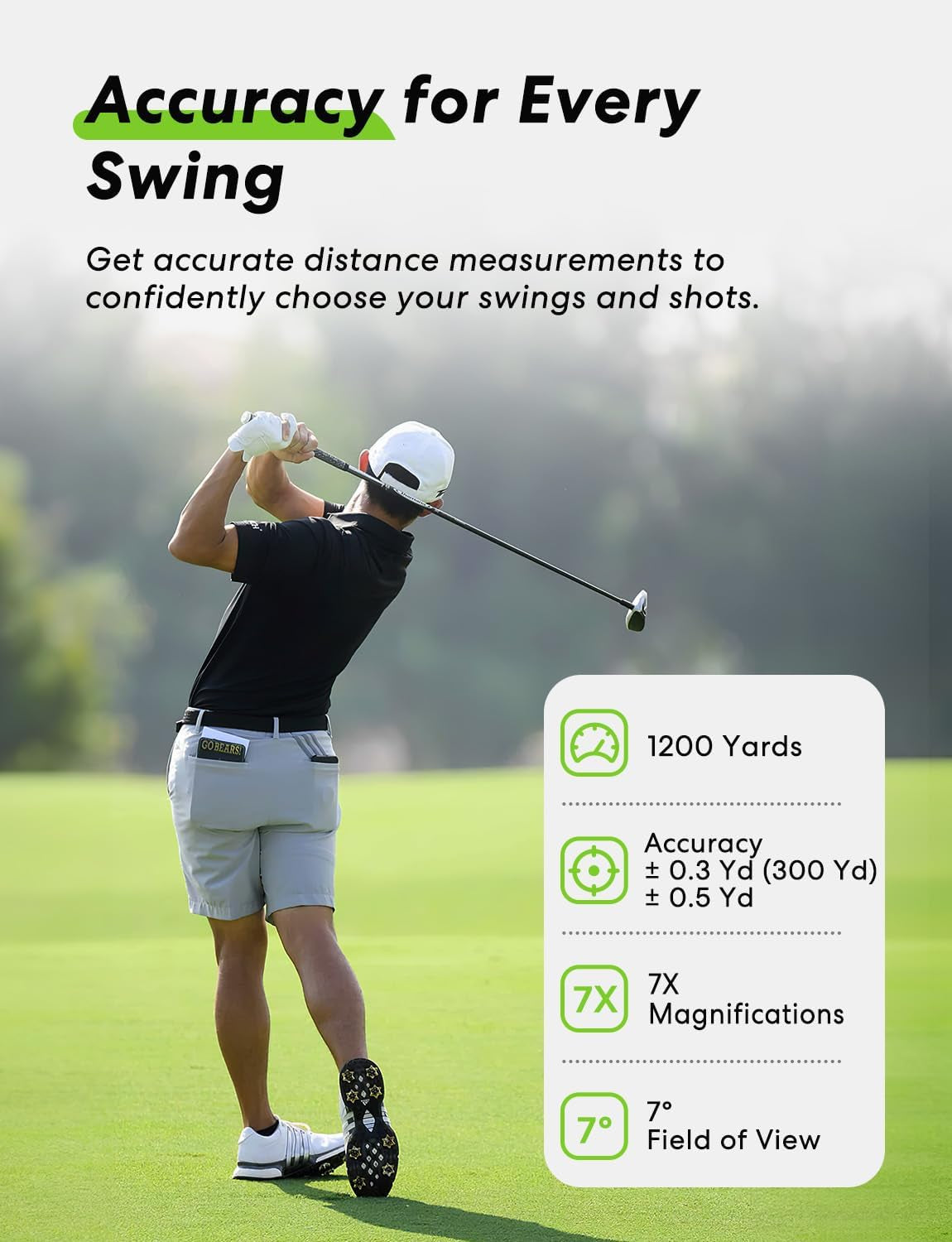 Golf Wizard: The 1200-Yard Magic Eye with Vibration and a Magnetic Personality for Finding Flags and Avoiding Trees!