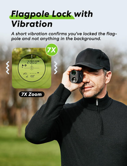 Golf Wizard: The 1200-Yard Magic Eye with Vibration and a Magnetic Personality for Finding Flags and Avoiding Trees!