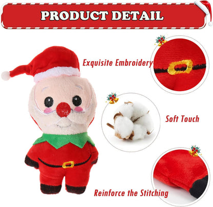 Get Your Pup in the Holiday Spirit with Our Adorable Plush Squeaky Christmas Dog Toy Set! 🎄🐾
